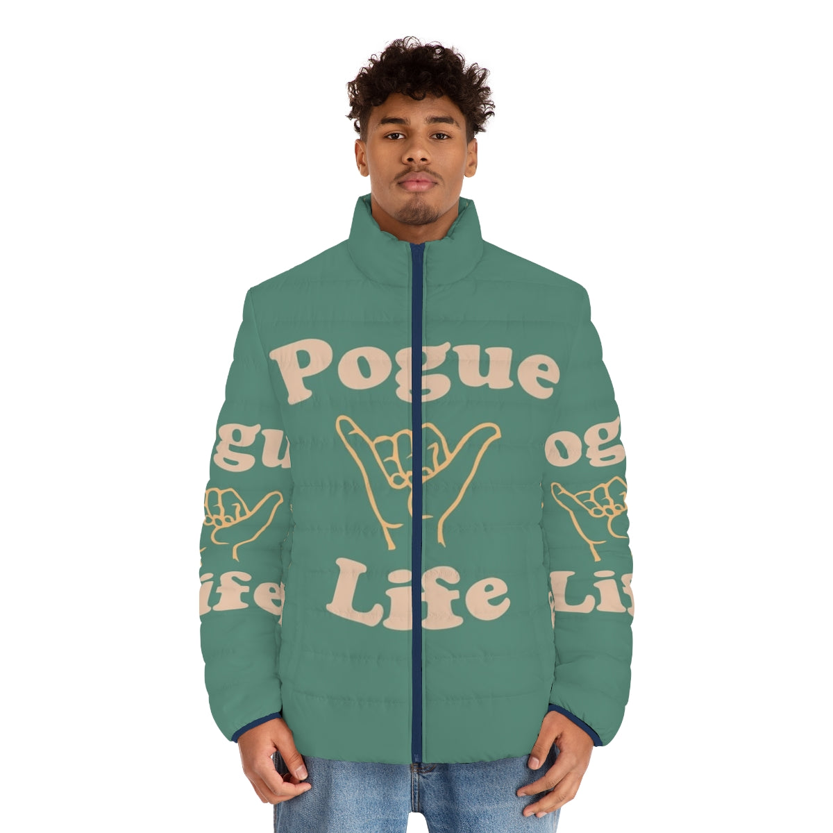 Outer Banks Pogue Life Puffer Jacket featuring a coastal inspired design - men front