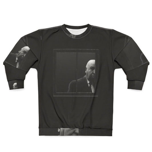 Alfred Hitchcock Black and White Graphic Sweatshirt