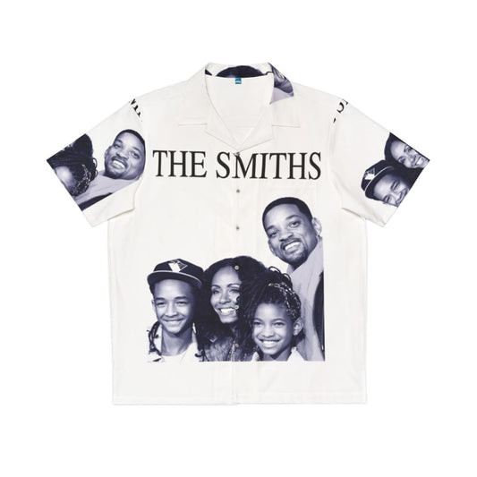 Will Smith Wearing Hawaiian Shirt in Parody Music Shirt