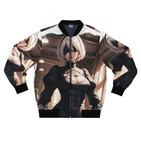 Nier Automata 2B YoRHa Bomber Jacket, featuring the iconic character from the popular video game