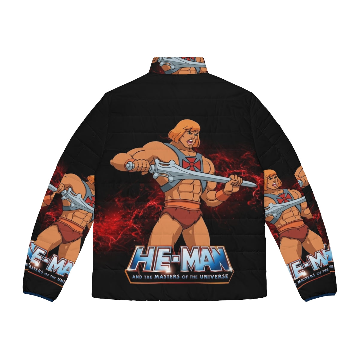 He Man Masters of the Universe Puffer Jacket - Back