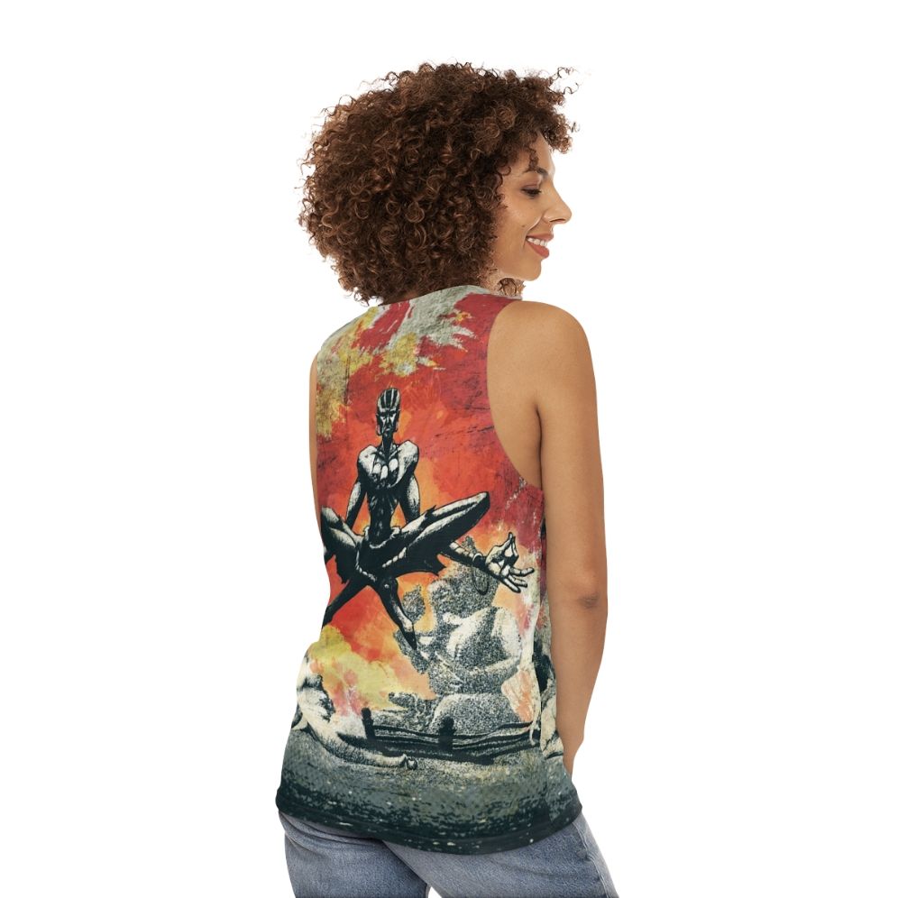 Dhalsim-Inspired Yoga Master Unisex Tank Top - women back