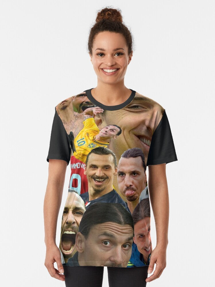 Zlatan Ibrahimovic Graphic T-Shirt for Football and Soccer Fans - Women