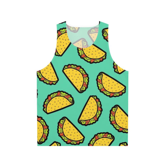 "It's Taco Time" colorful taco-themed unisex tank top