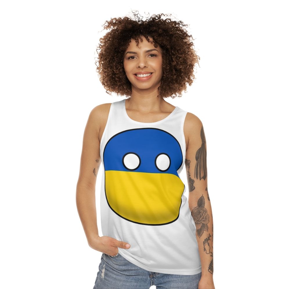 Ukraine Countryball Unisex Tank Top - women