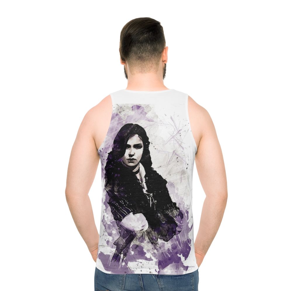 Yennefer of Vengerberg Witcher Painting Unisex Tank Top - men back