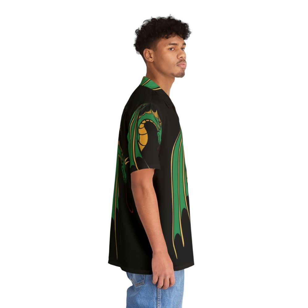 Green dragon art Hawaiian shirt - People Pight