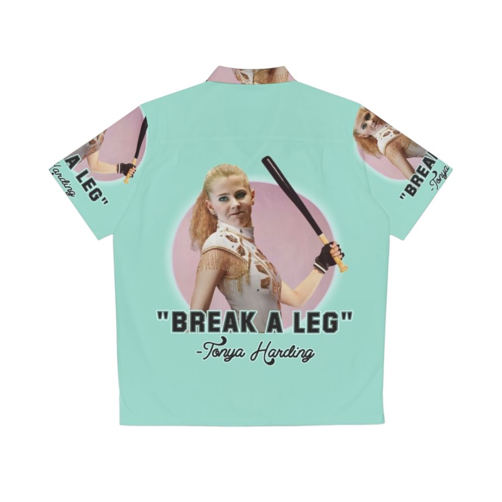 Tonya Harding Hawaiian Shirt with retro 90s pop culture design - Back