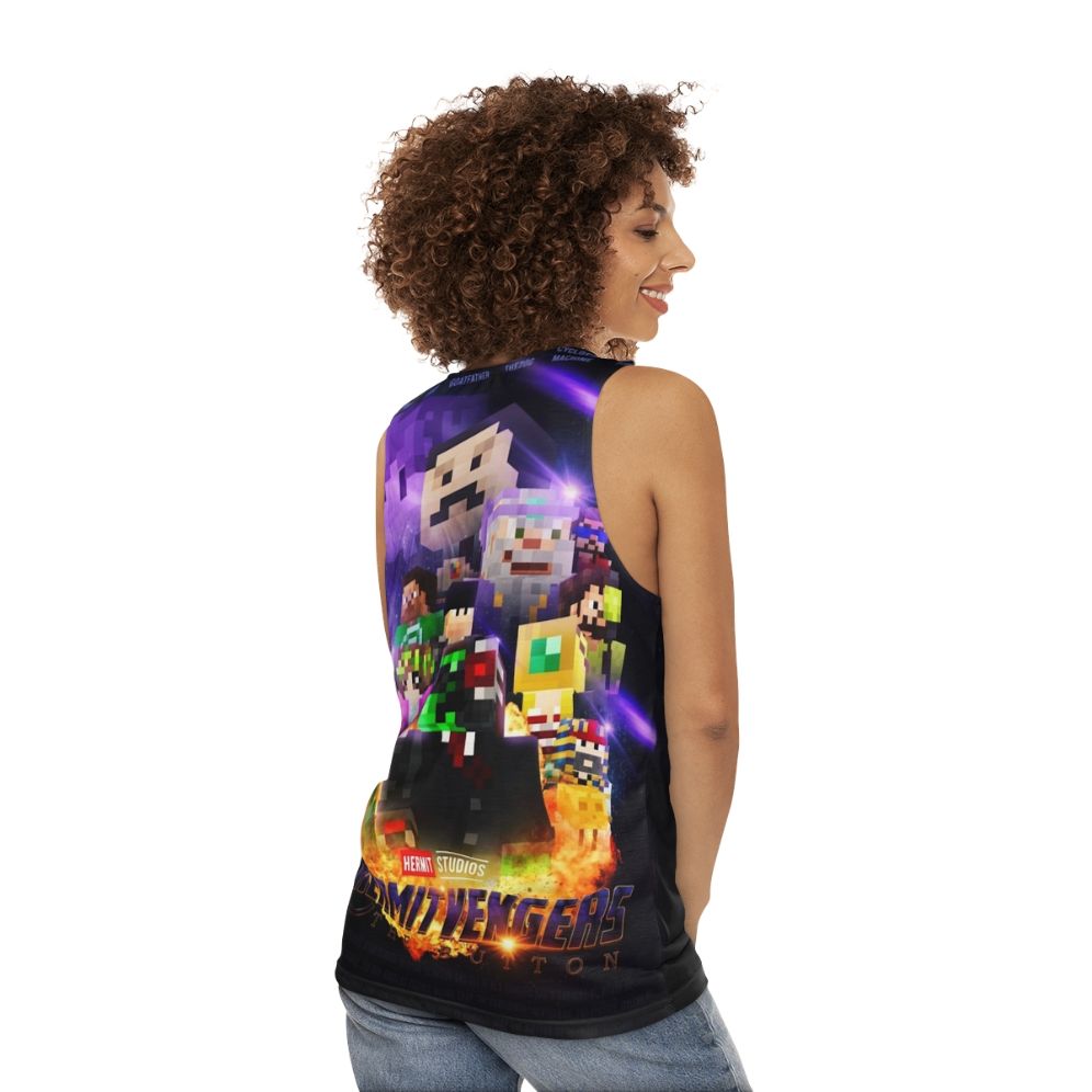 Hermitcraft Avengers Unisex Tank Top - women back