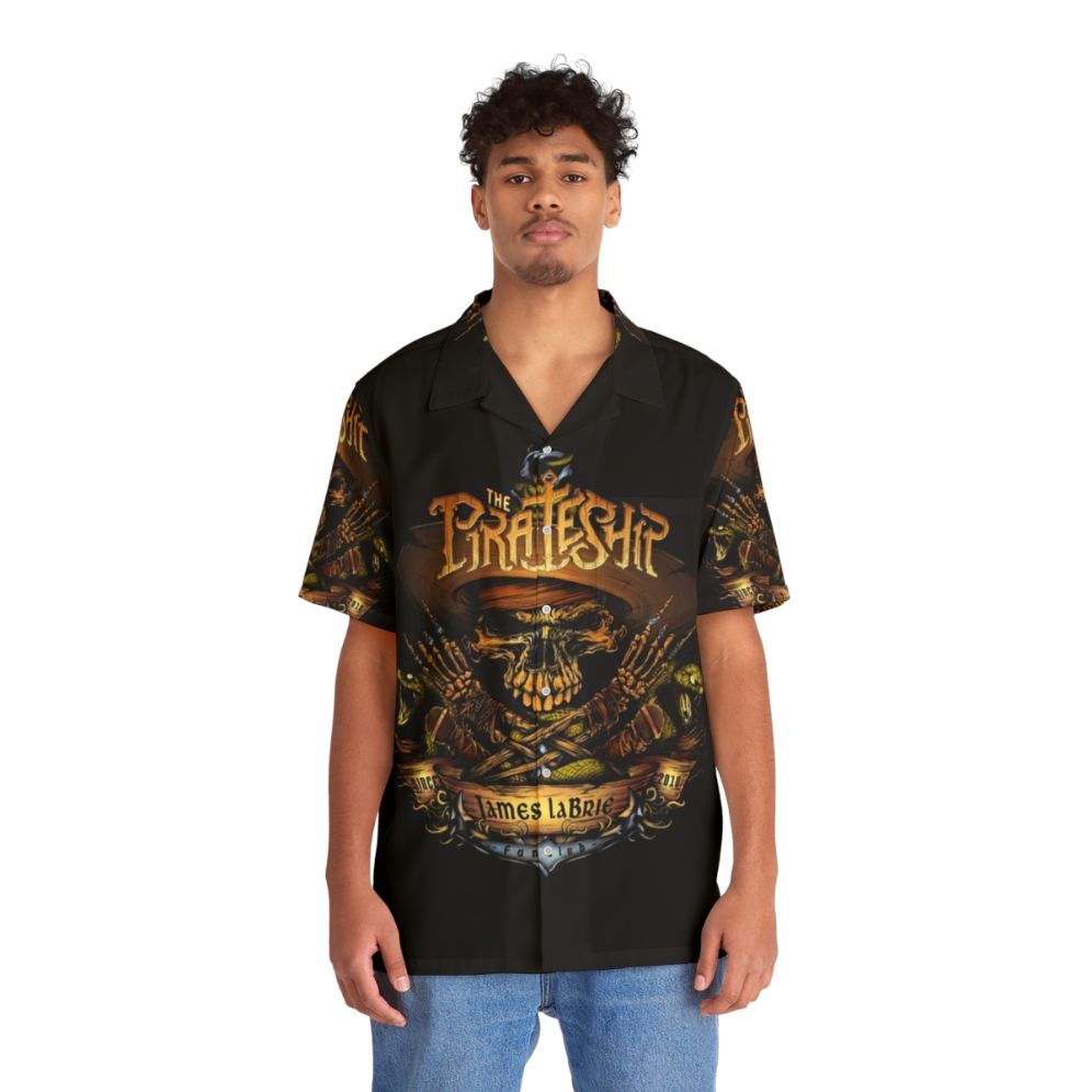 Pirate Ship Hawaiian Shirt with Viper Design for Music Fans - People Front