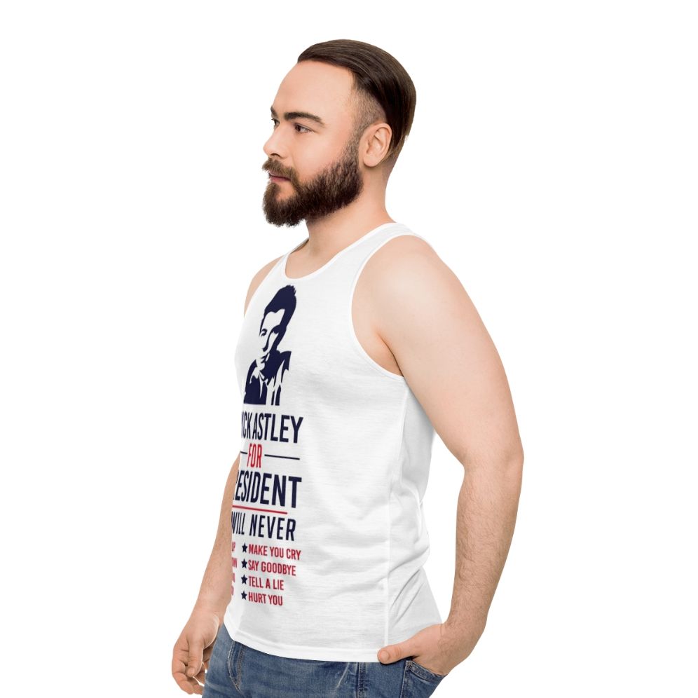 Rick Astley for President Unisex Tank Top - men side