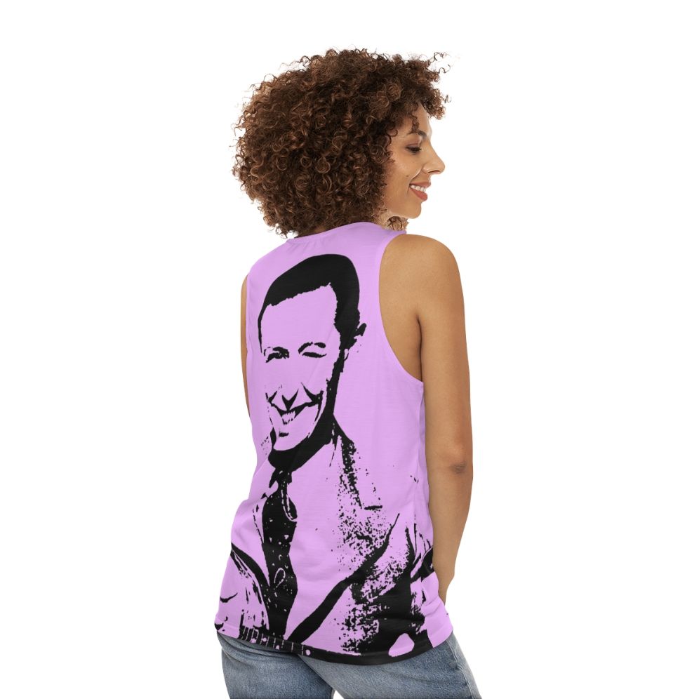 Vintage Ukulele King George Formby Unisex Tank Top - women back