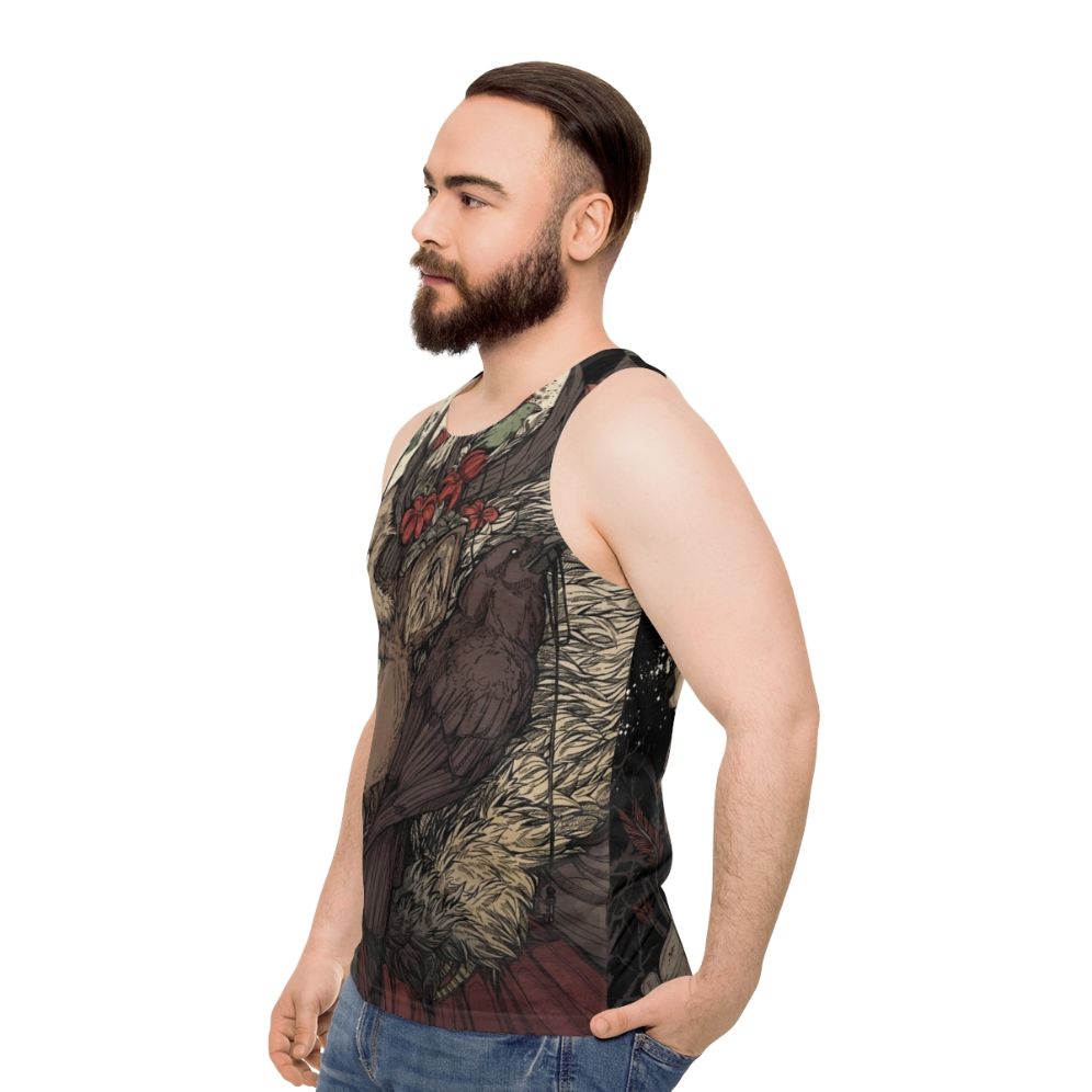 Unisex Elk King Animal Print Tank Top - men side