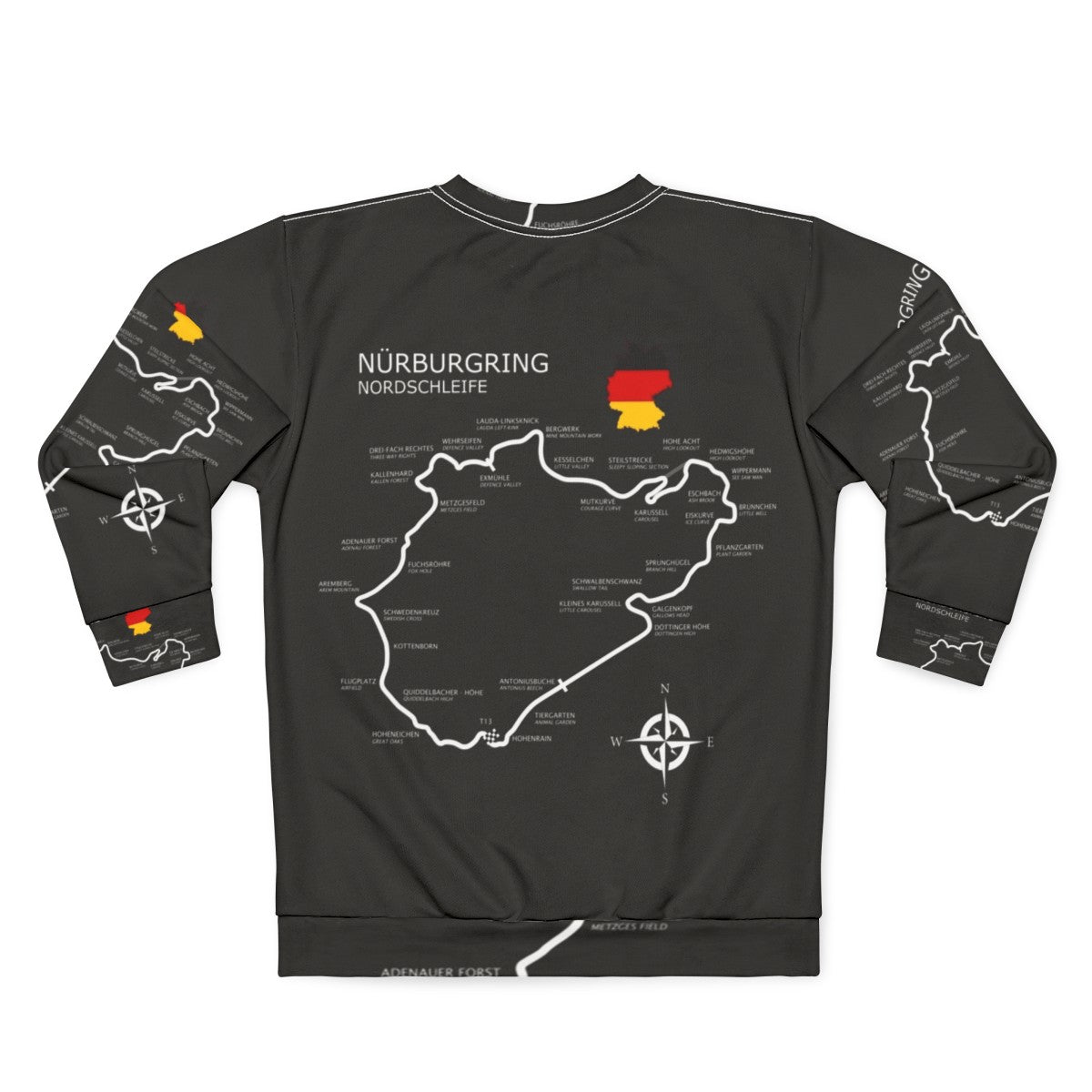 Nurburgring Nordschleife Formula 1 Motorsport Racing Sweatshirt - Back