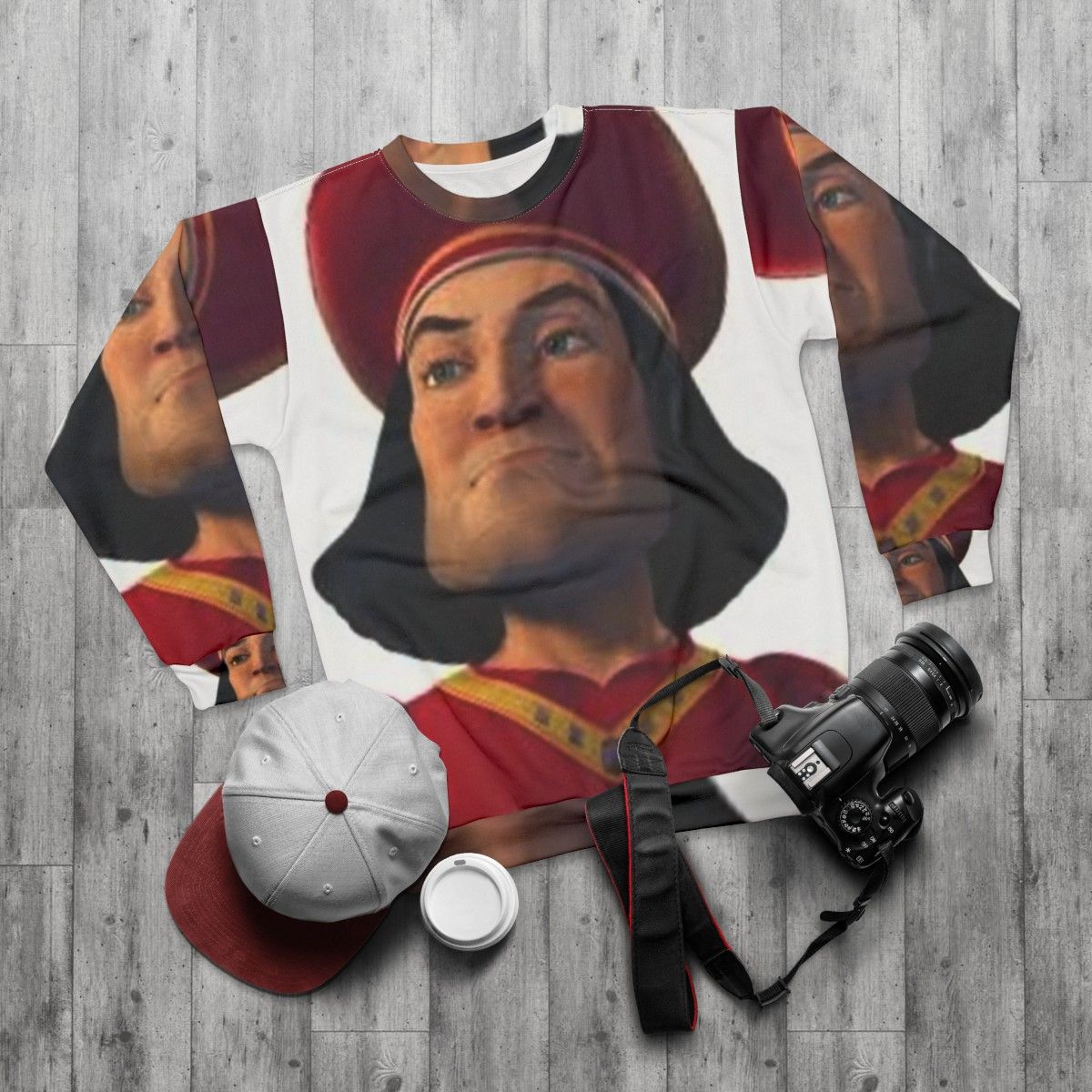 Lord Farquaad Meme Sweatshirt - flat lay