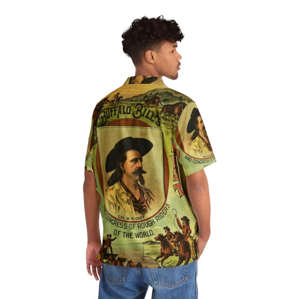 Vintage Hawaiian Shirt featuring Buffalo Bill and the Wild West Show - People Back