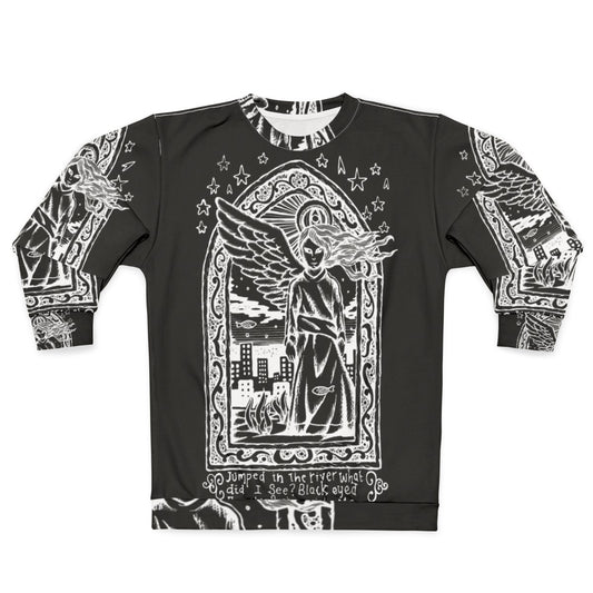 Inverted black eyed angels graphic sweatshirt