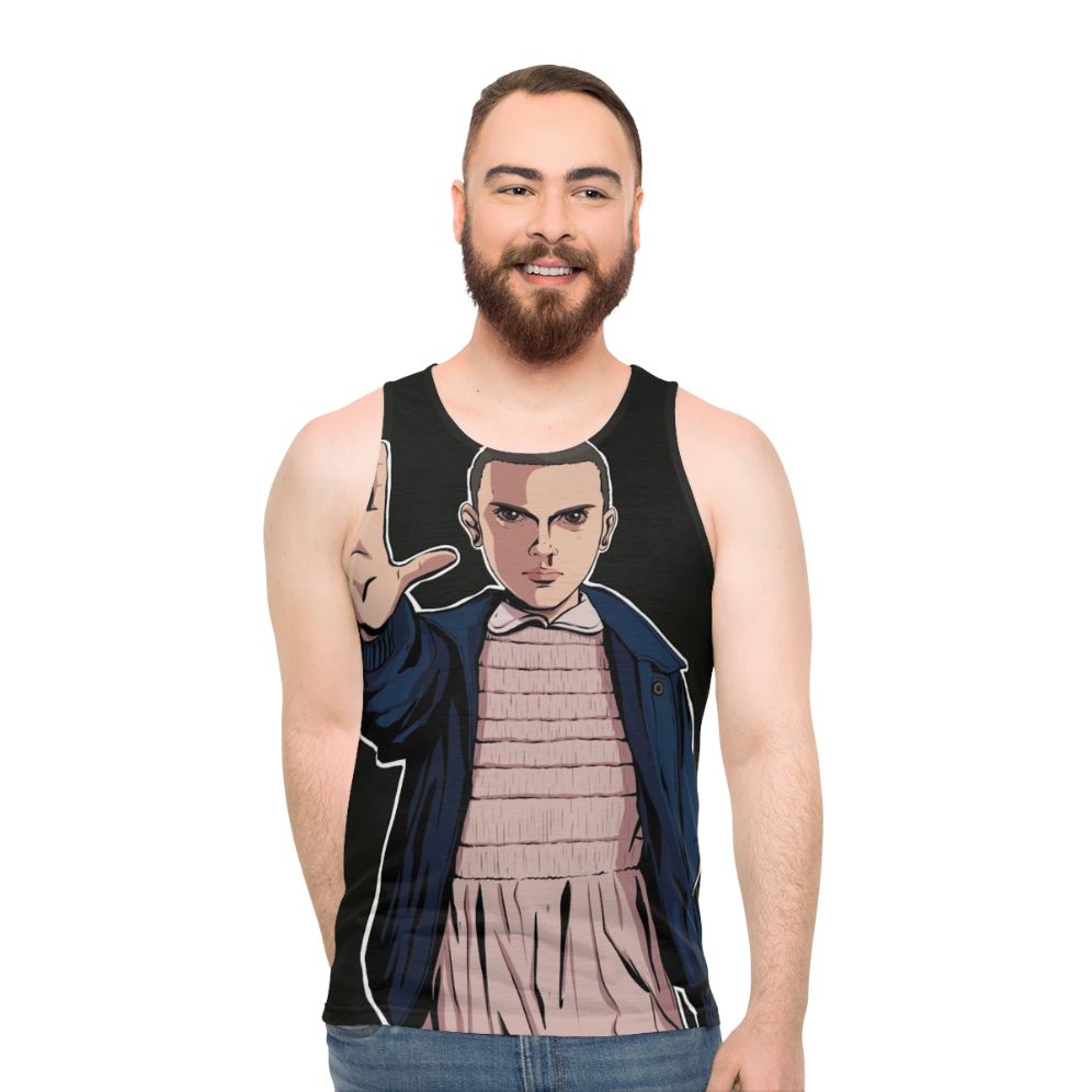 Stranger Things Eleven Fan Art Unisex Tank Top - men