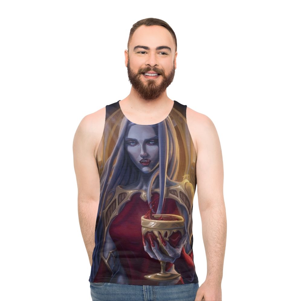 Carmilla Castlevania Dark Fantasy Unisex Tank Top - men