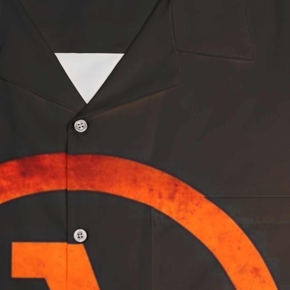 Geek Retro Gaming Half Life Rust Logo Hawaiian Shirt - Detail
