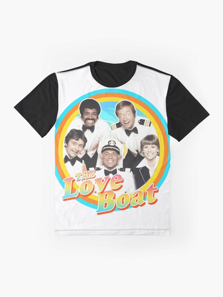 The Love Boat retro graphic t-shirt featuring classic 1970s/1980s TV show logo - Flat lay