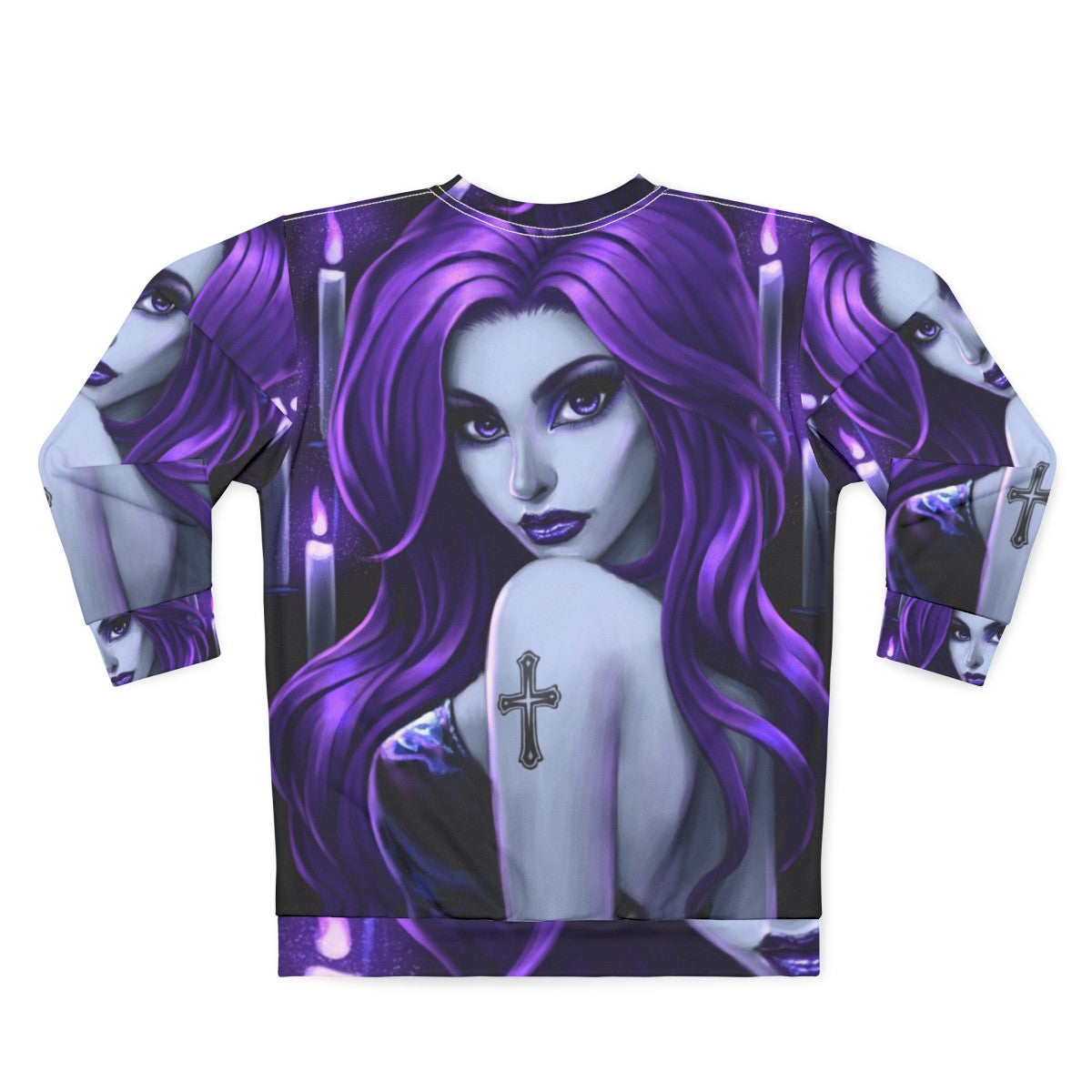 Goth beauty purple sweatshirt - Back