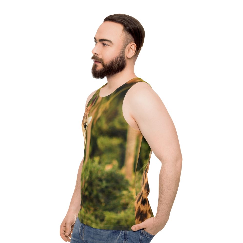 Giraffe Shock Unisex Adventure Tank Top - men side