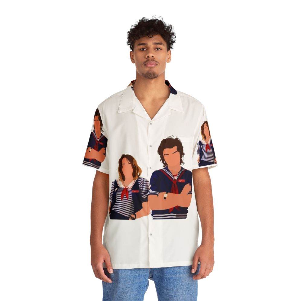 Stranger Things Steve and Robin Hawaiian Shirt - People Front