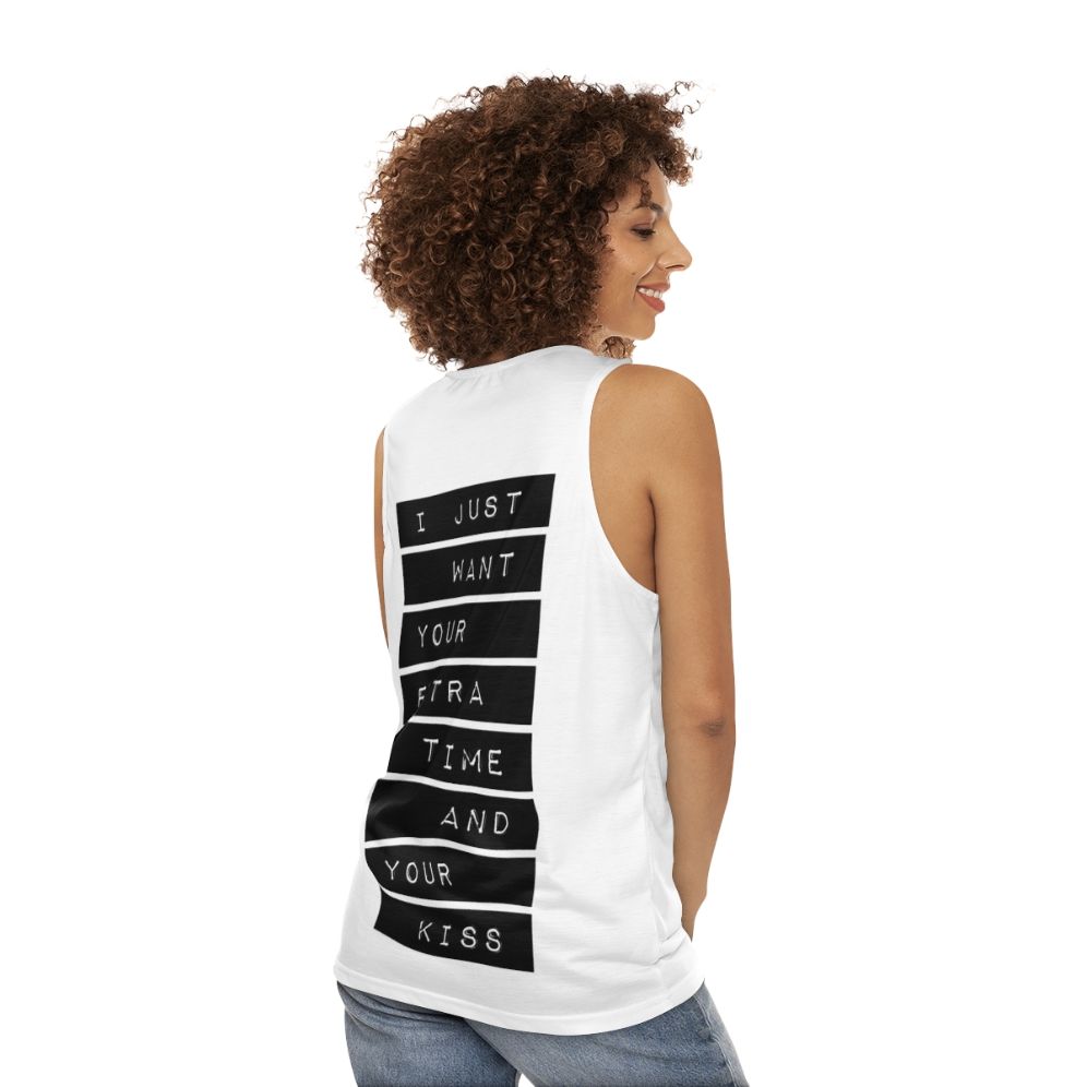 Unisex prince inspired 80s 90s music tank top - women back