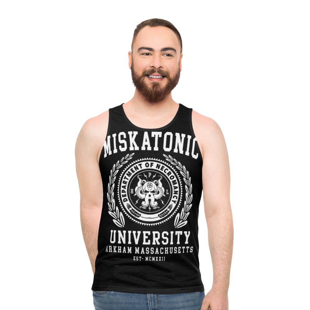 Cthulhu and Lovecraft Miskatonic University Unisex Tank Top - men