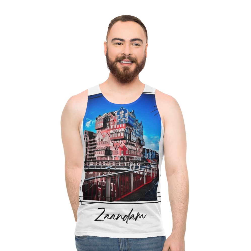 Zaandam City in Holland Unisex Tank Top - men