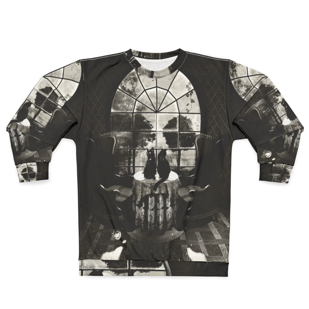 Room Skull Sweatshirt featuring a dark, gothic skull design