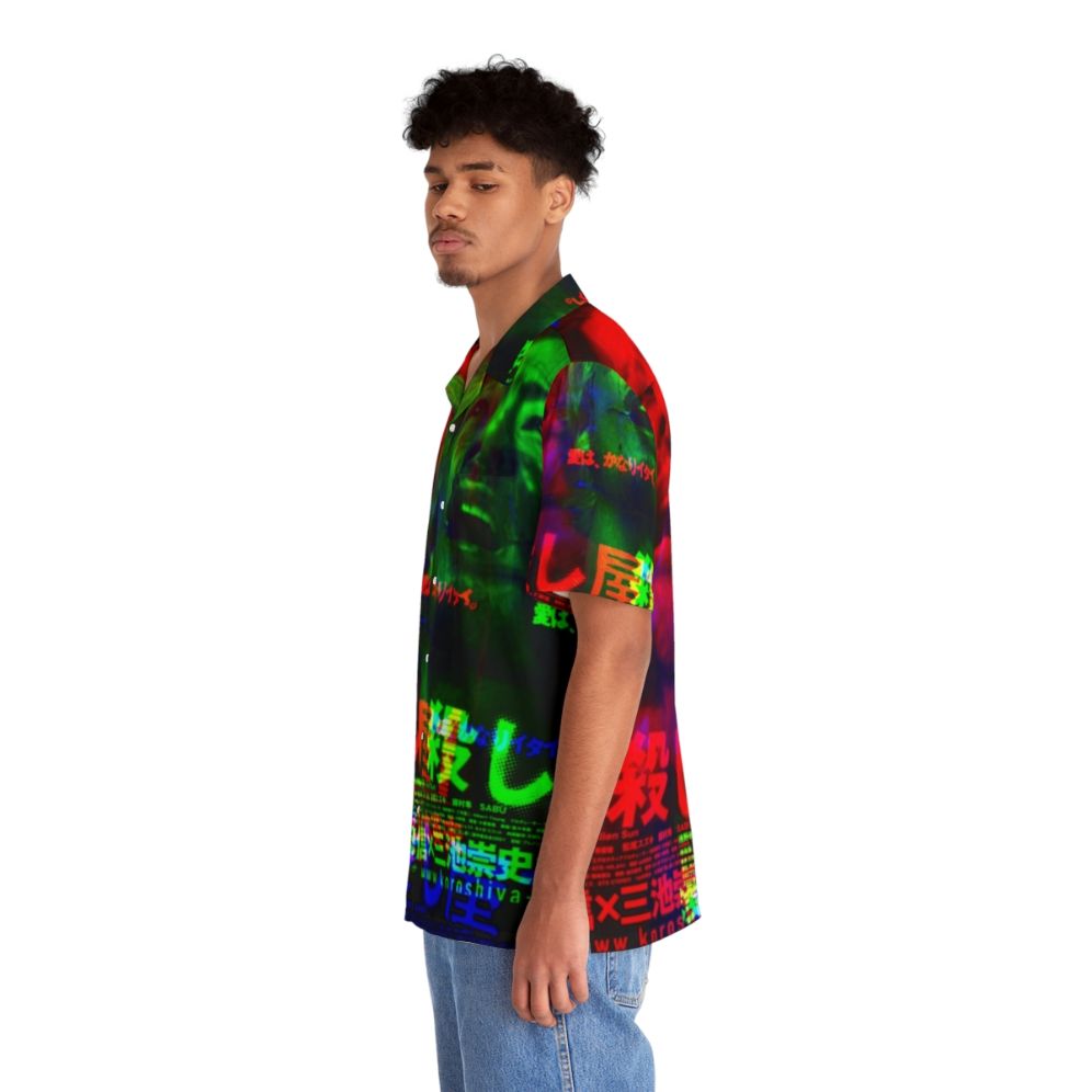 Ichi The Killer inspired Hawaiian shirt with glitch and horror elements - People Left