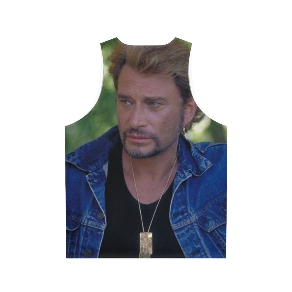 Johnny Hallyday French music icon unisex tank top - Back