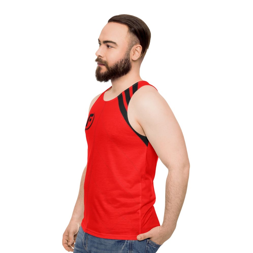 Visitors 80s TV Show V-Neck Unisex Tank Top - men side