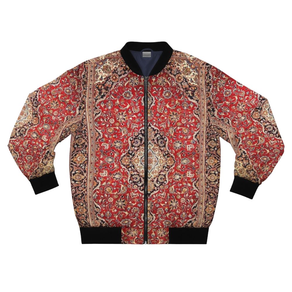 Floral Antique Persian Carpet Print Bomber Jacket