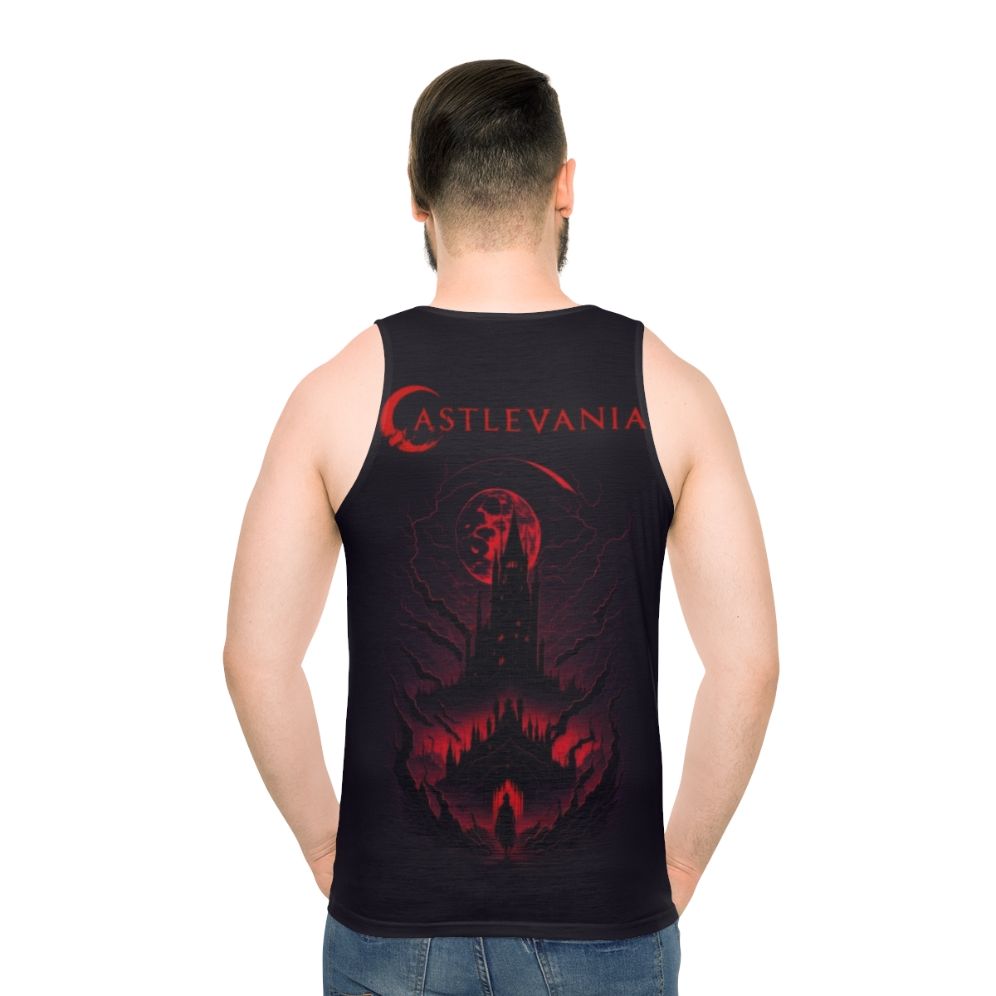 Castlevania inspired unisex tank top - men back