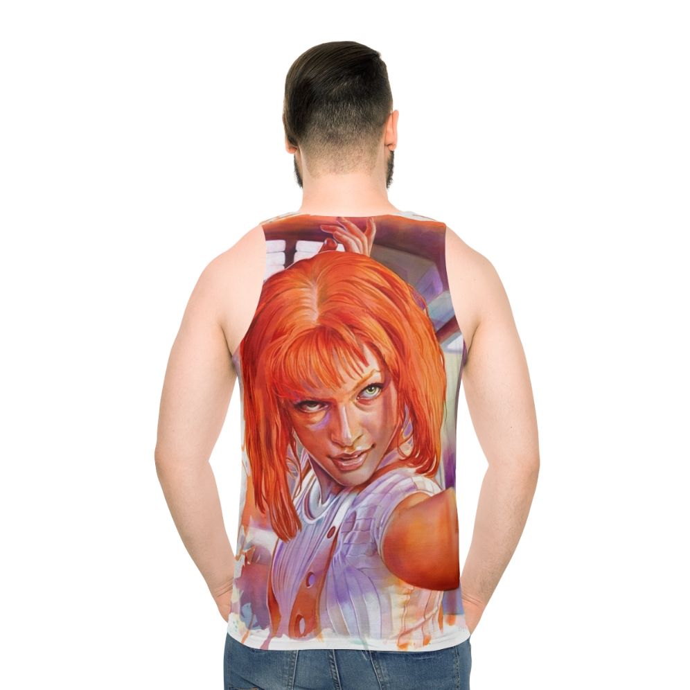 Leeloo The Fifth Element Unisex Tank Top - men back