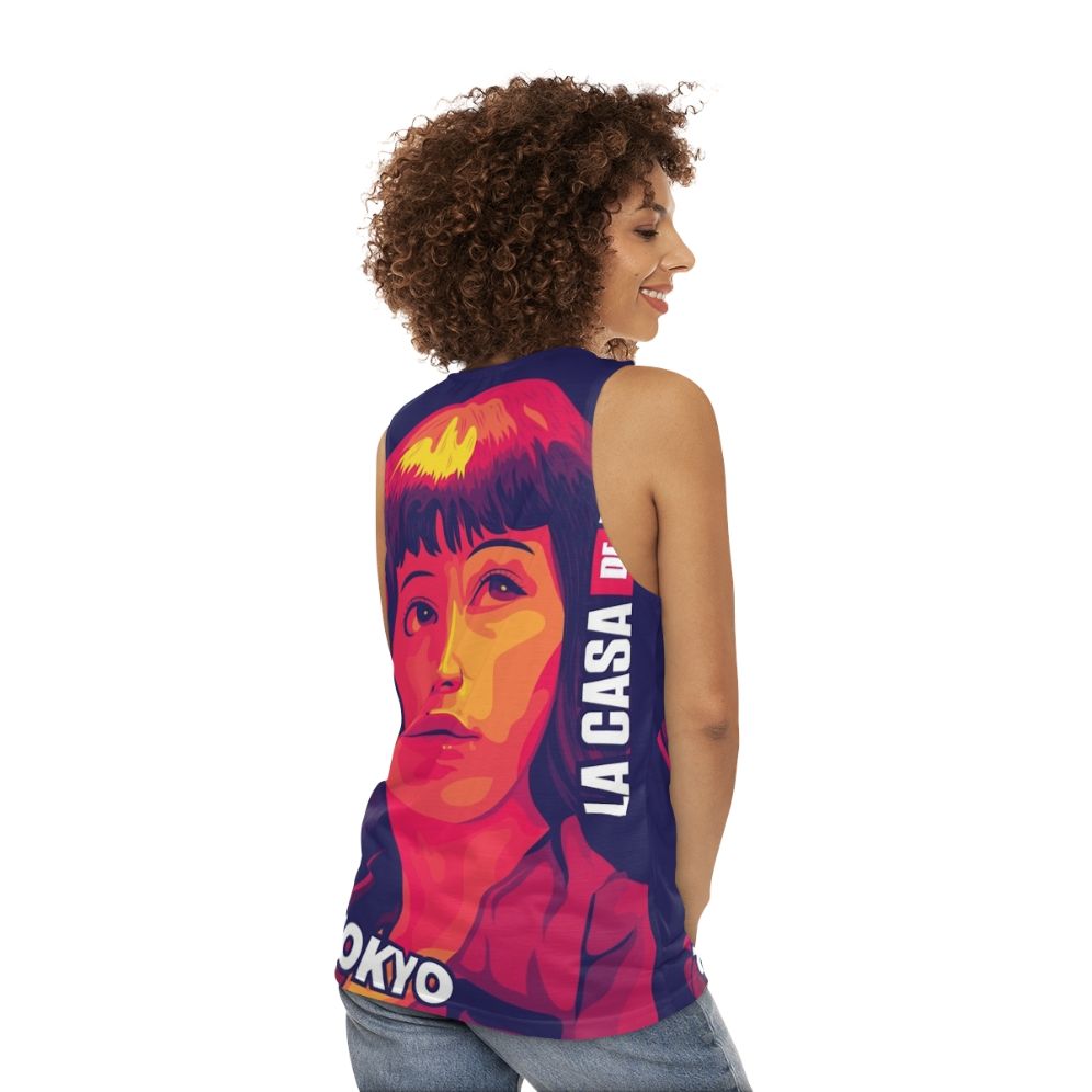 Tokyo Money Heist Unisex Tank Top - women back