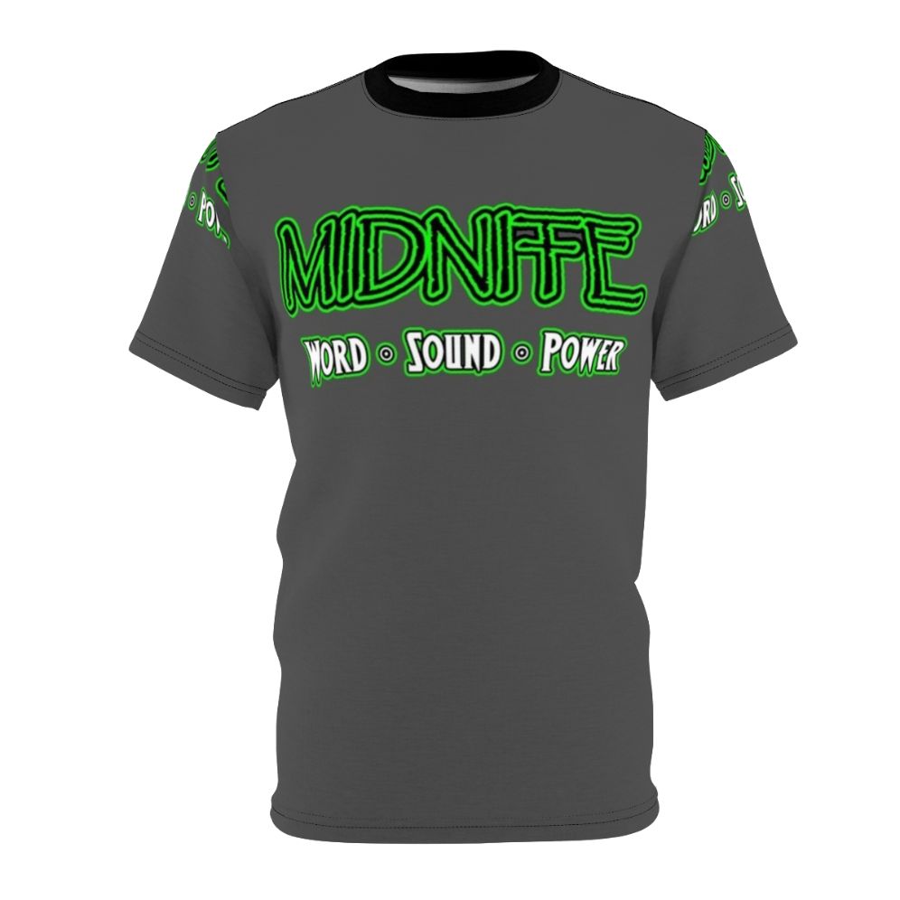 Stylish reggae t-shirt featuring Midnite-inspired design