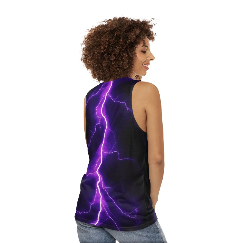 Purple Thunder Unisex Tank Top - women back