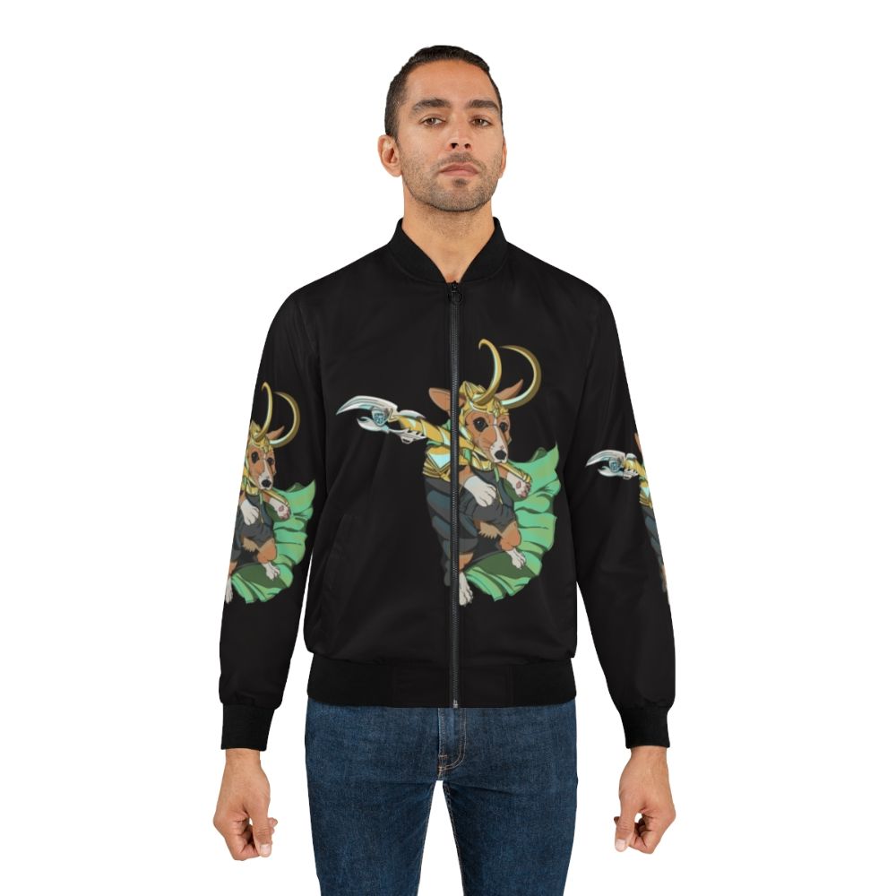 Bomber jacket with a Loki corgi of Asgard print - Lifestyle