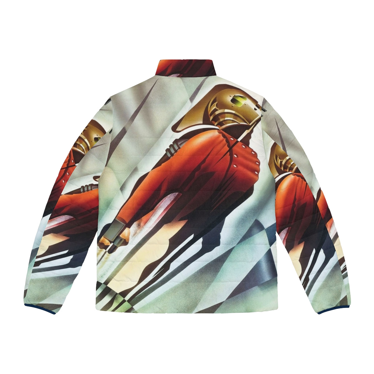 Rocketeer 90s puffer jacket with vintage and retro design - Back