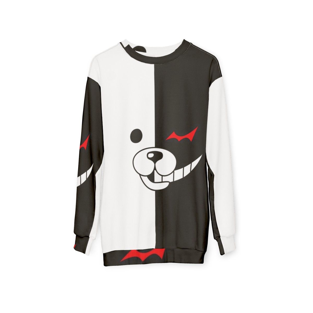 Monokuma Danganronpa Sweatshirt with Despair vs Hope Design - hanging