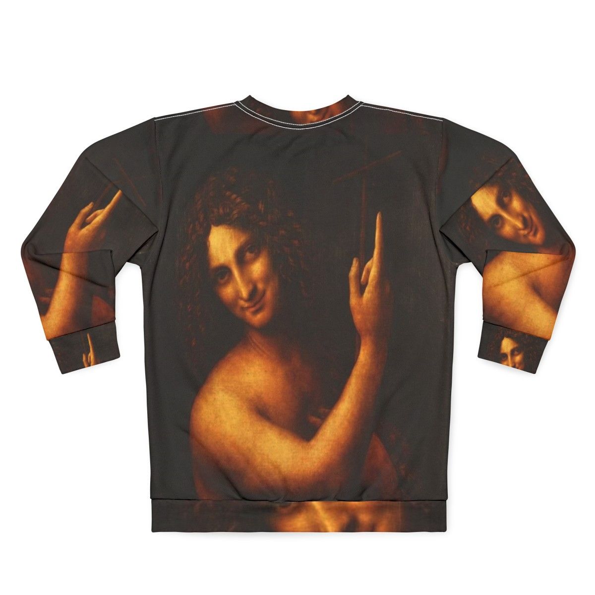 Da Vinci St. John the Baptist Sweatshirt - Renaissance Art - Back