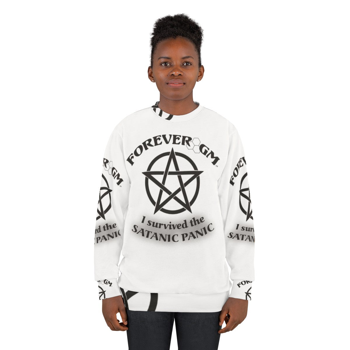 Satanic panic roleplaying sweatshirt - women