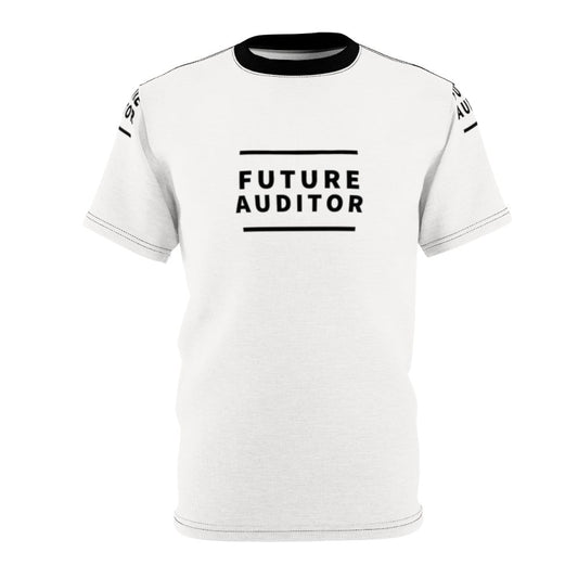 Stylish future auditor text design t-shirt for accounting, bookkeeping, and feminist professionals