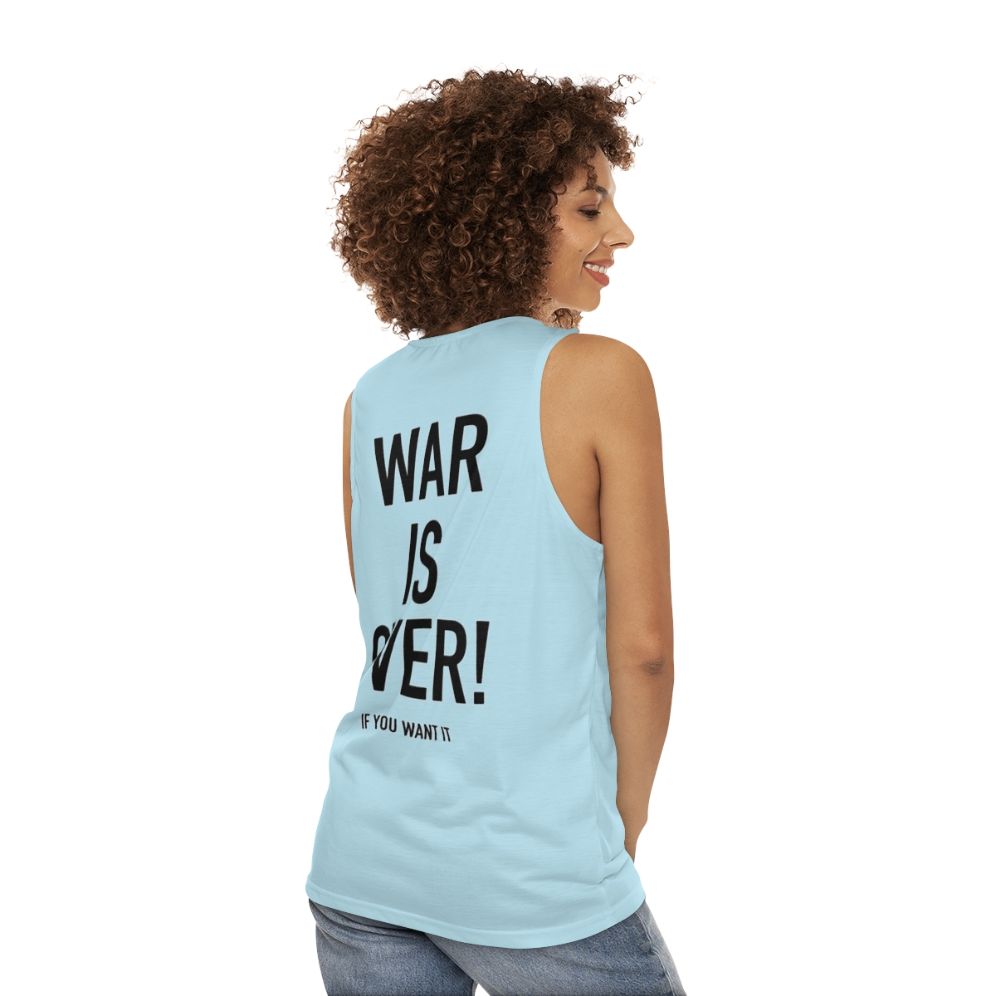 "Imagine Peace" - War Is Over Unisex Tank Top - women back