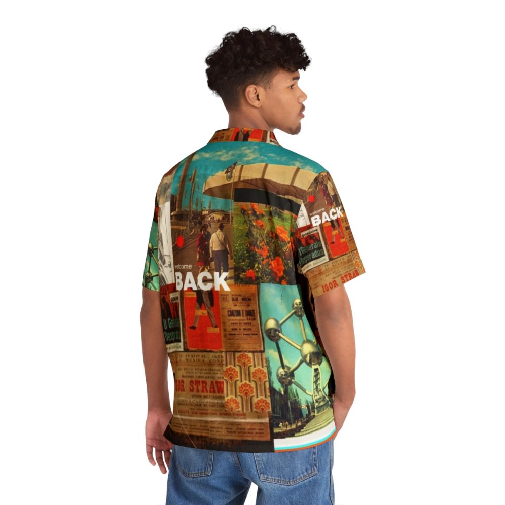 Retro Hawaiian Shirt with Surreal Graphic Design Pattern - People Back