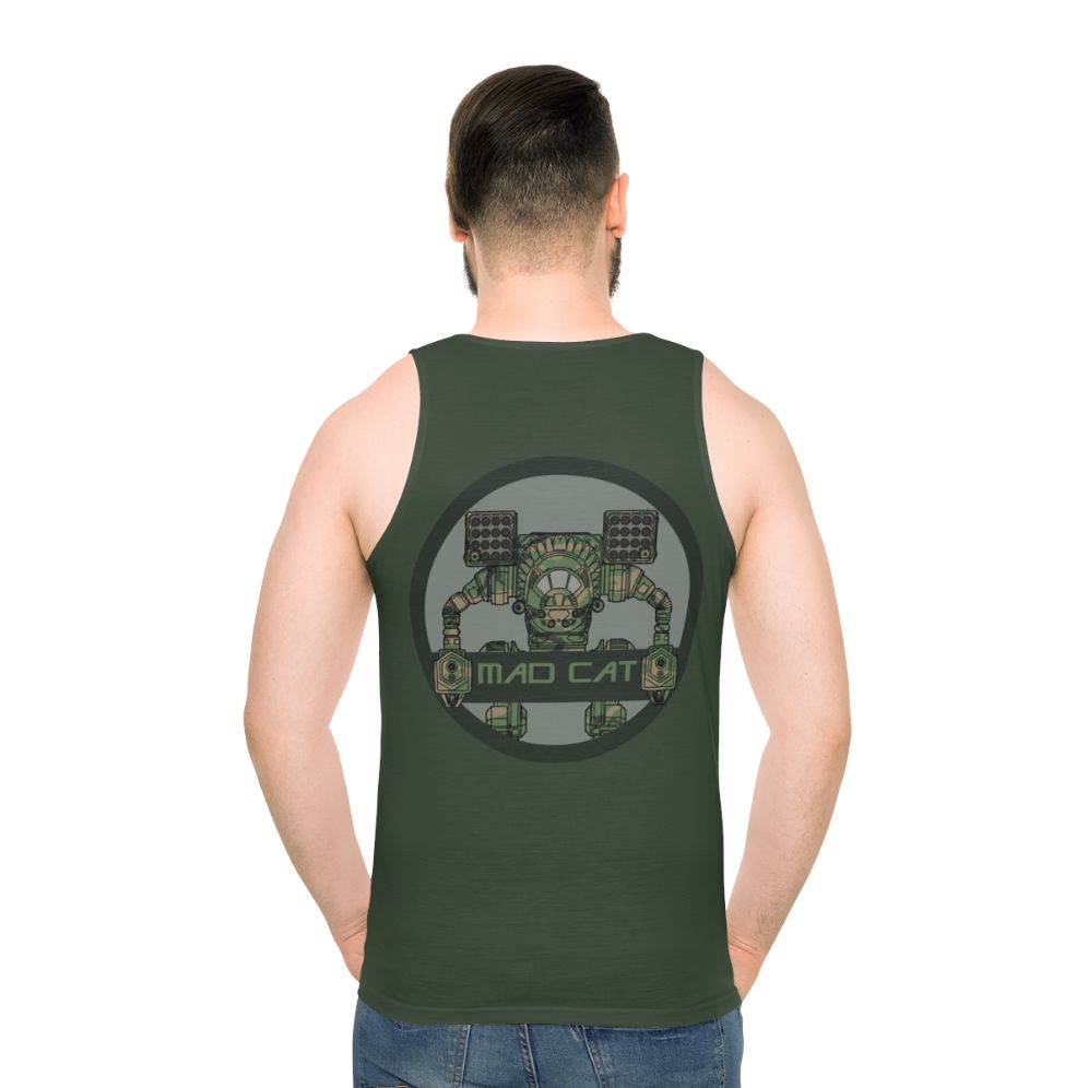 mech warrior mad cat mech camo unisex tank top - men back